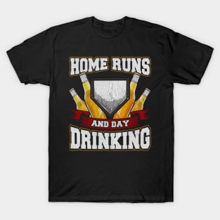 Home Runs And Day Drinking Baseball Sports T-Shirt